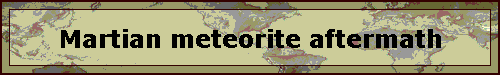 Martian meteorite aftermath