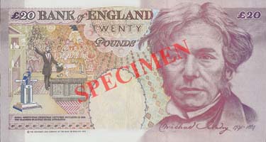 Michael Faraday twenty pound note